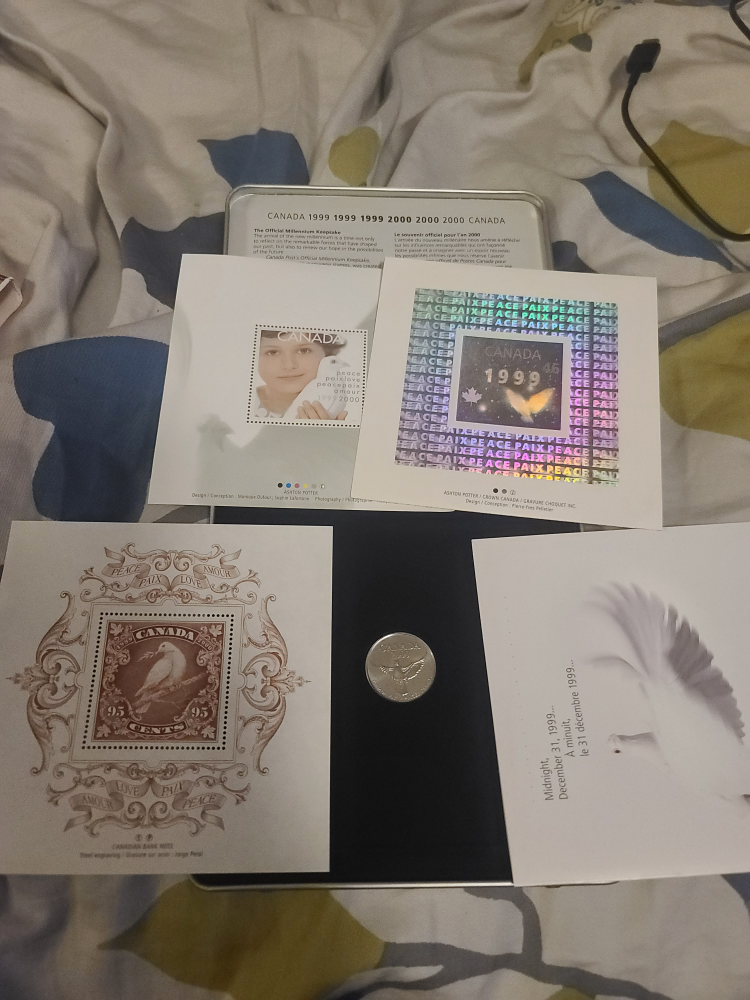 Canada Post Original Coin and Stamp Set 1999- 2000
