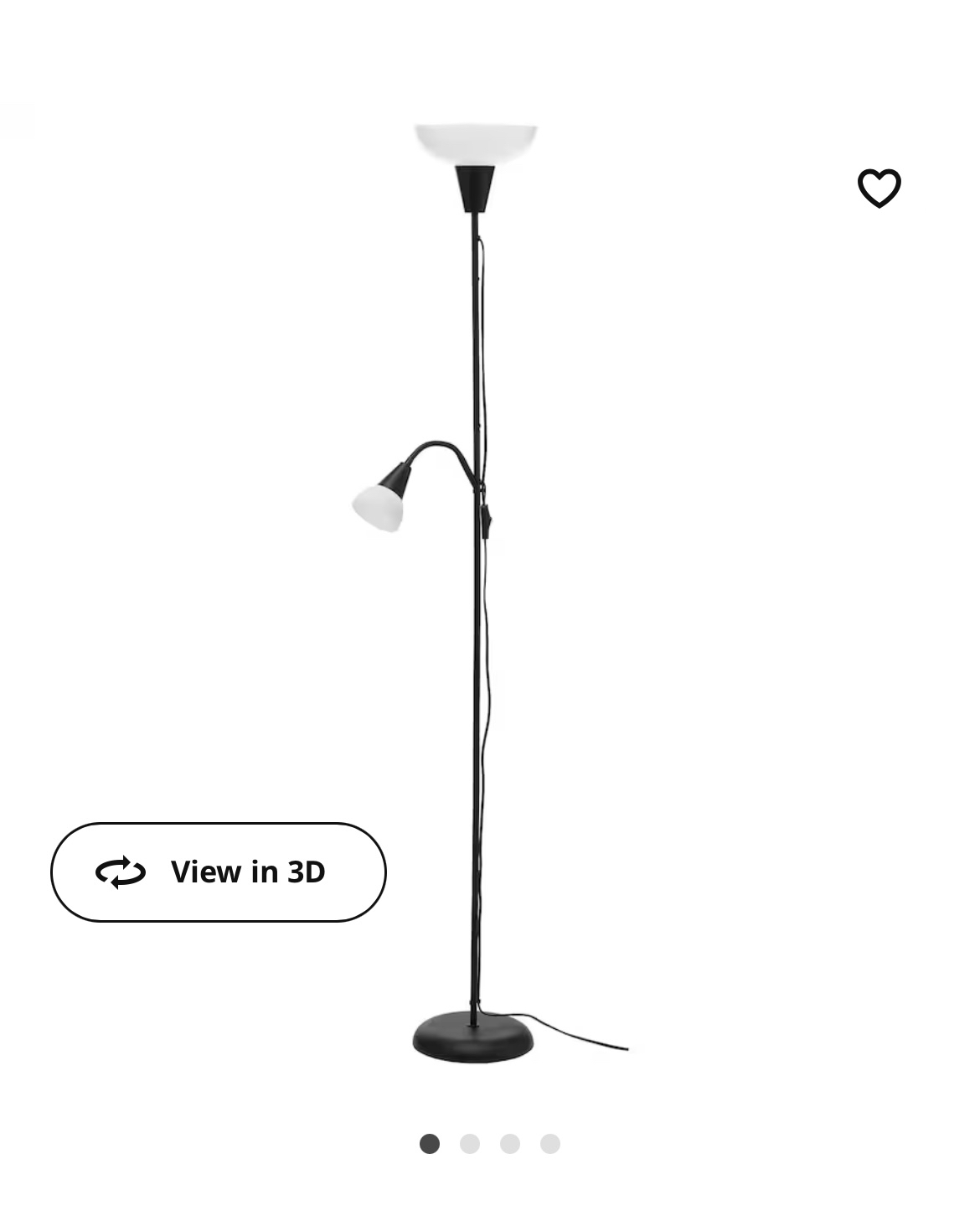 Ikea floor lamp in white color