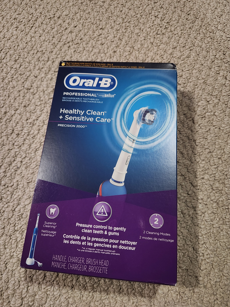 electric toothbrush box opened
