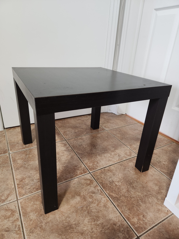 Black IKEA LACK side table