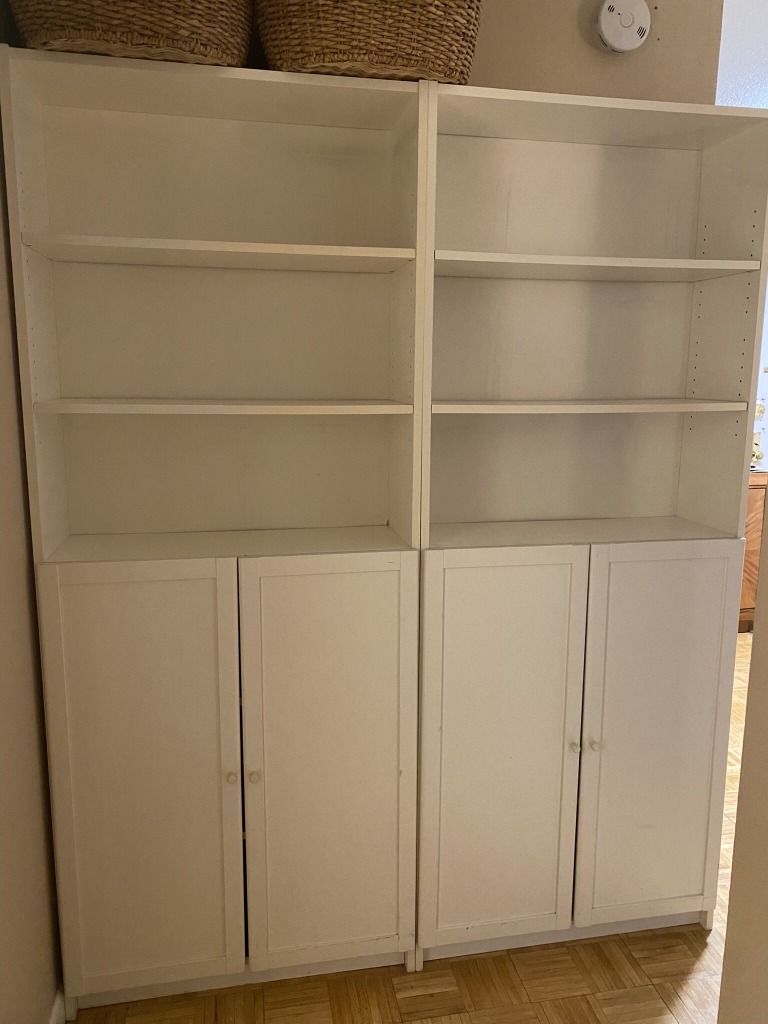 Two IKEA bookcases