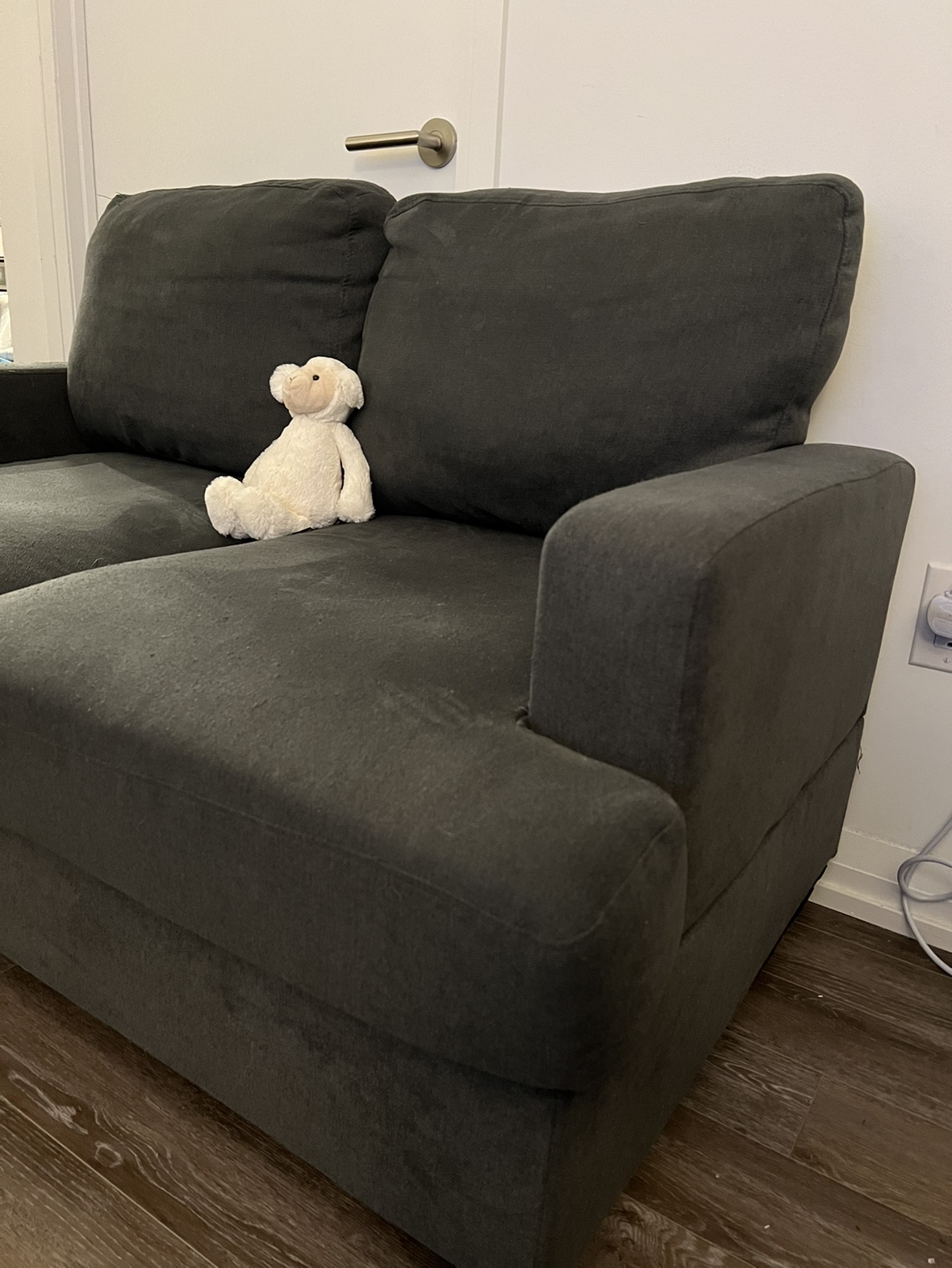 Grey Loveseat Sofa - photo 3