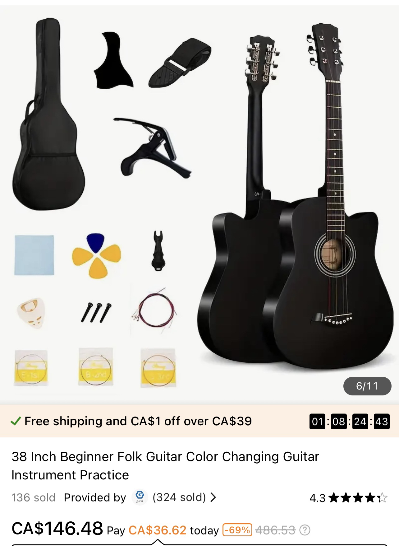 Brand new acoustic guitar thumbnail