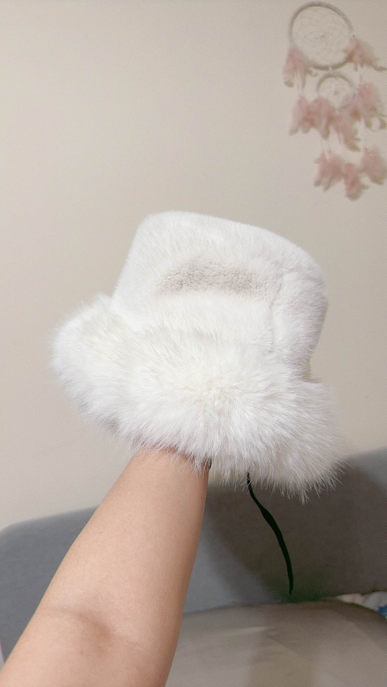 Fur warm smooth hat