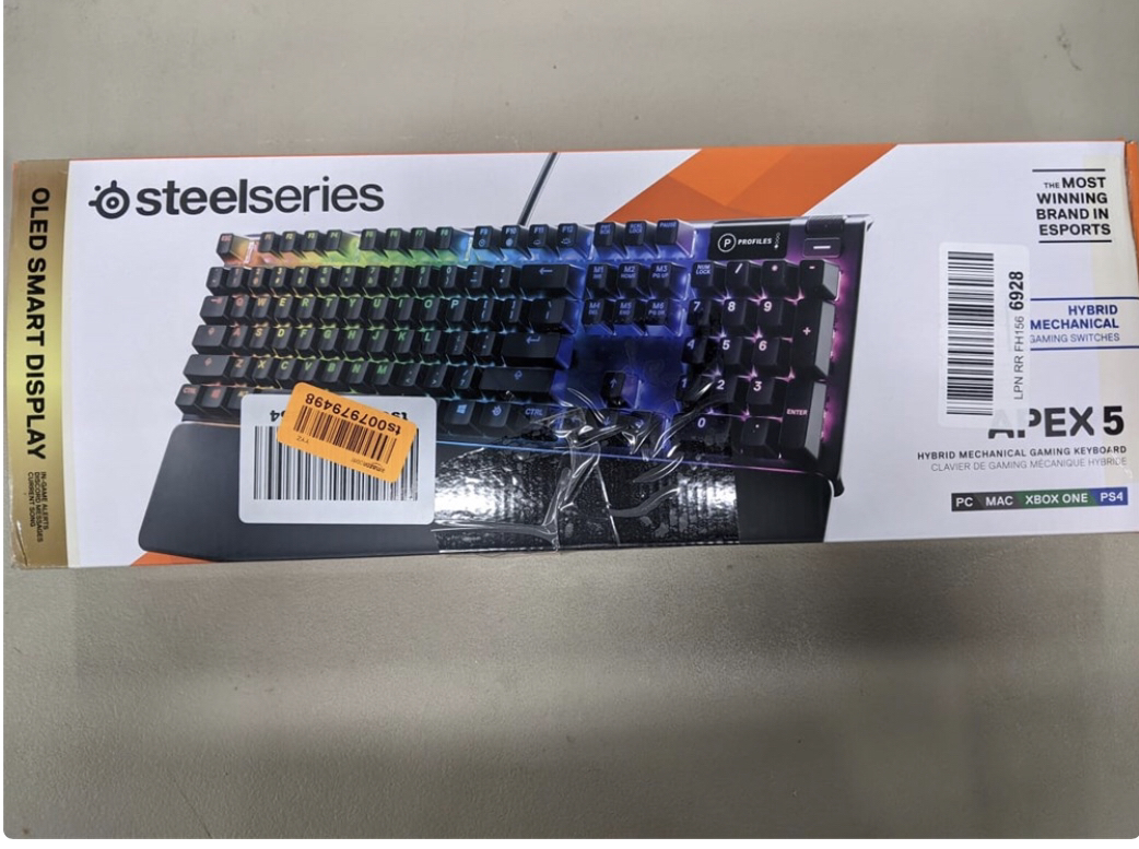 RGB Steelseries Apex 5 mechanical keyboard with OLED screen. - photo 5
