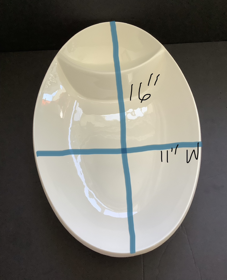 NEW, Messini White Porcelain 16” Chip and Dip Platter image indicator(3)