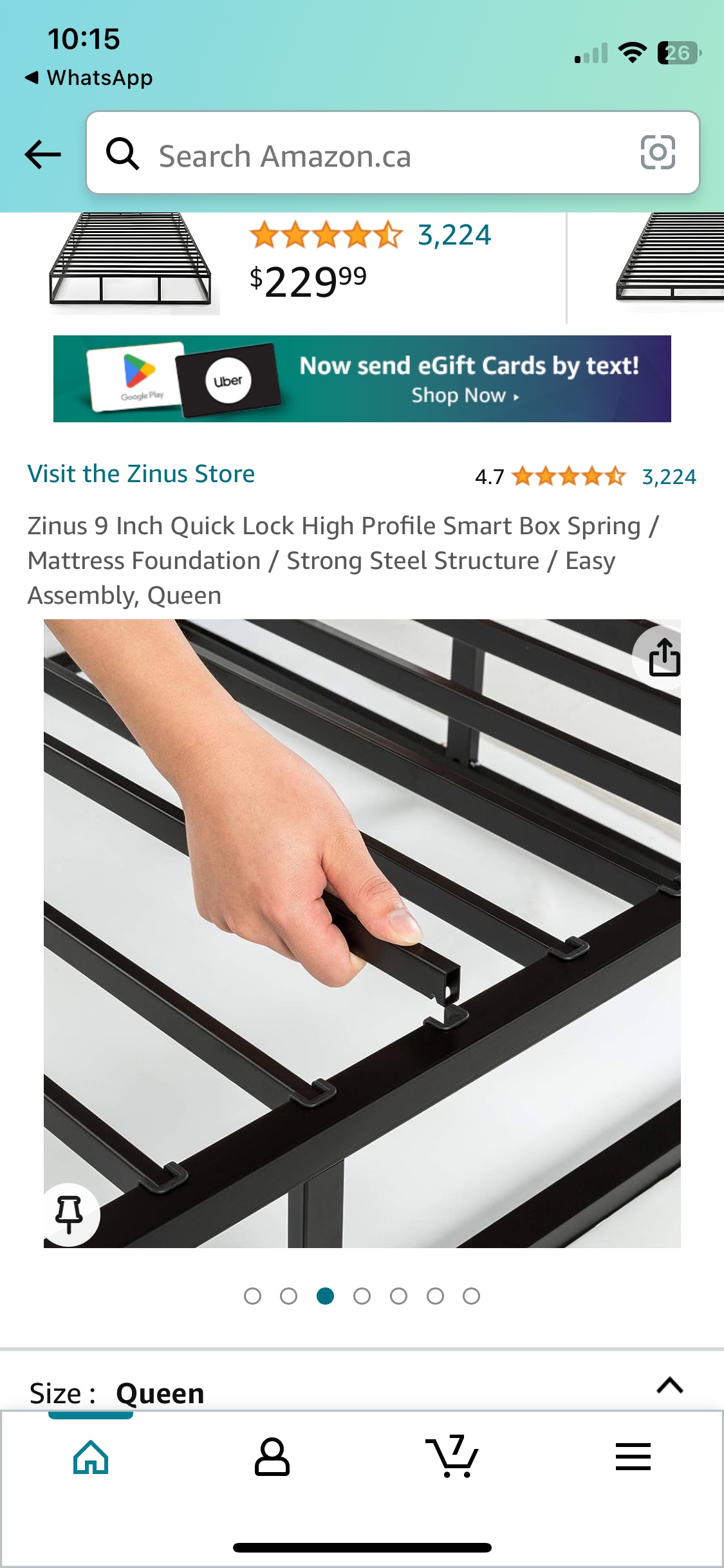 (Queen)Box frame, Box spring - photo 3
