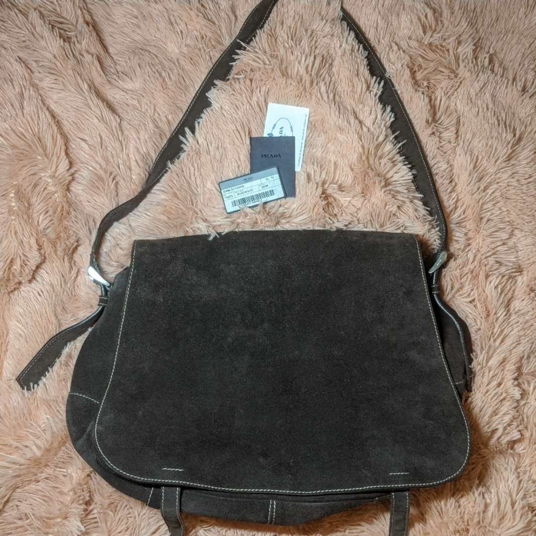 Vintage Prada suede messenger thumbnail