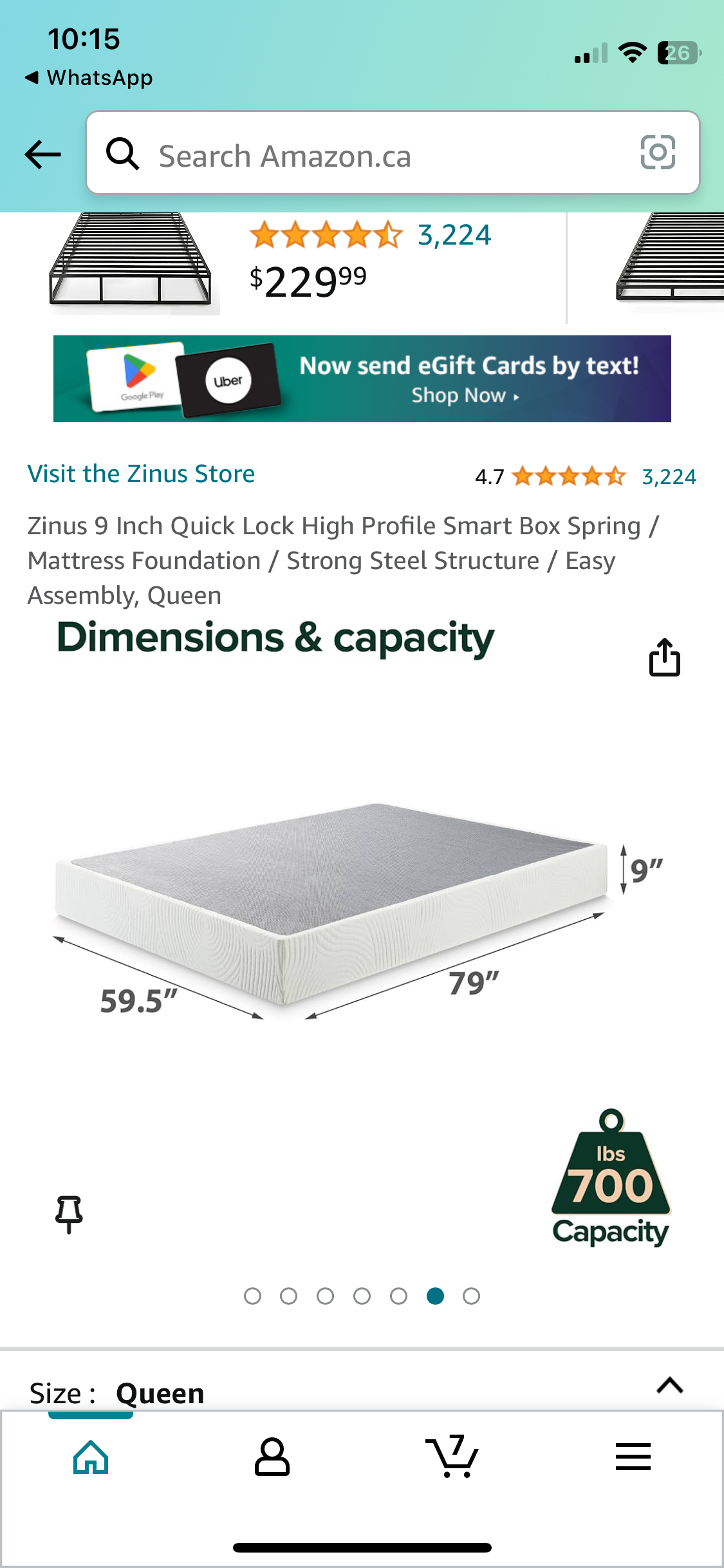 (Queen)Box frame, Box spring - photo 4