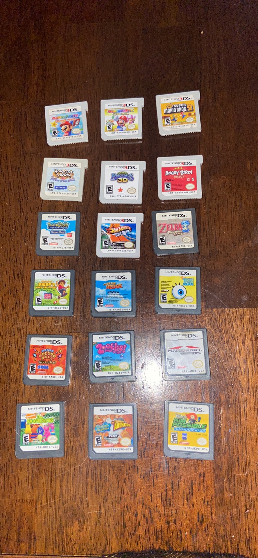 Ds and 3ds games