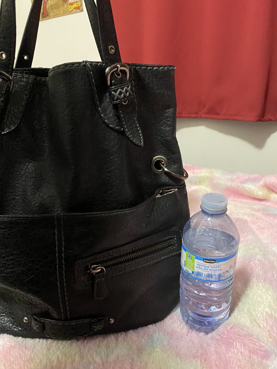 Nine West black leather hand purse image indicator(4)