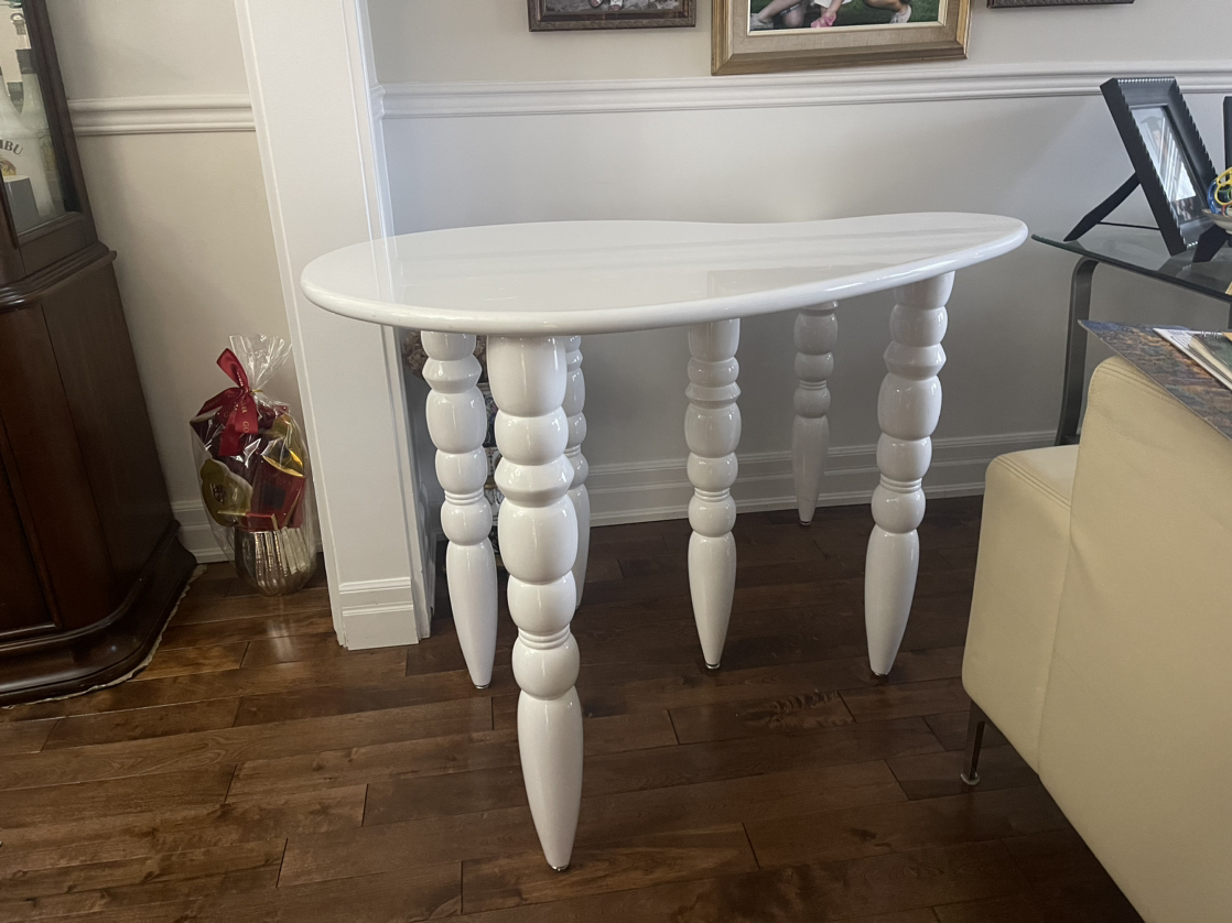 2 White lacquer custom tables (price is for each) image indicator(2)