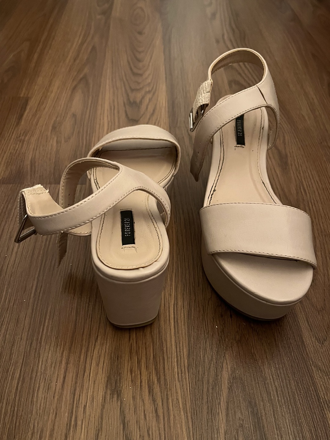 Beige / off-white flatforms - photo 3