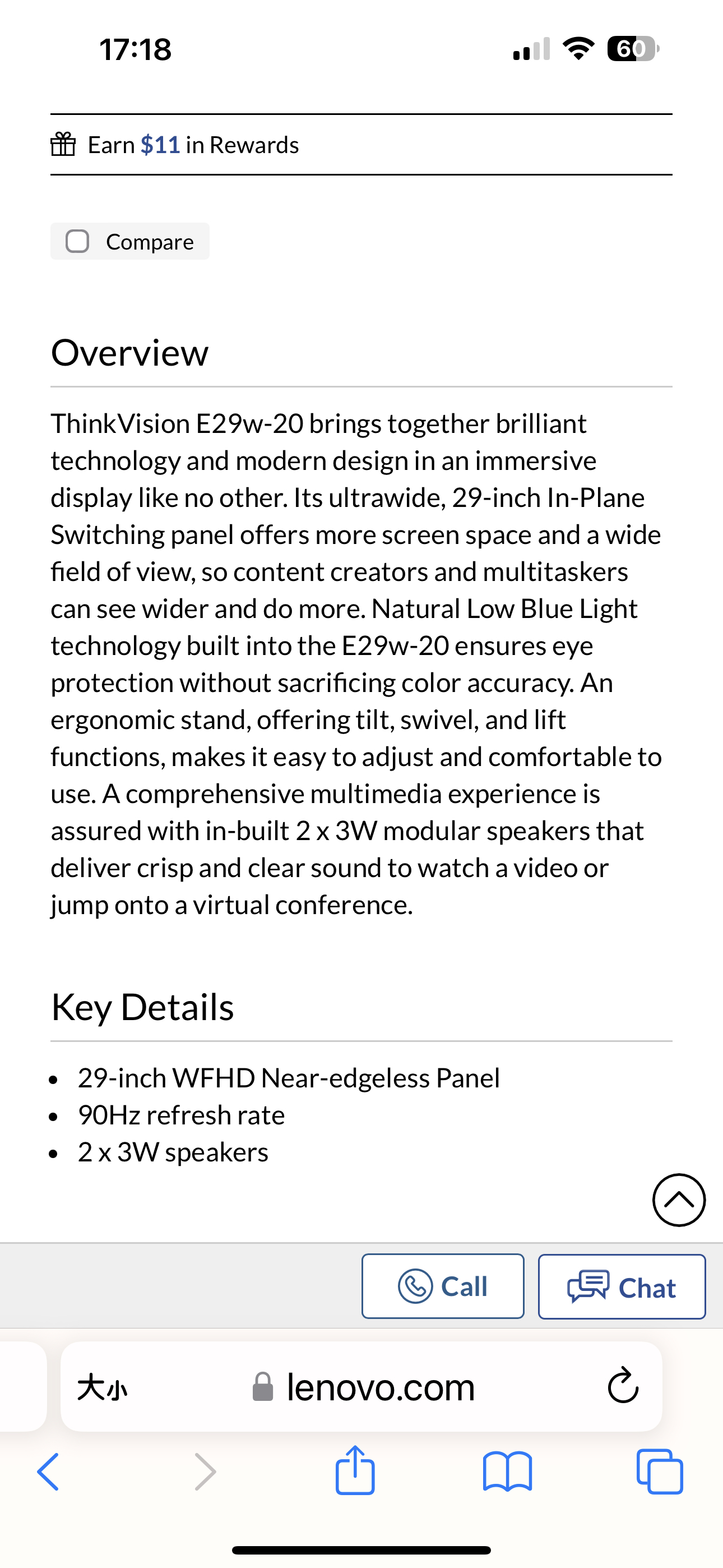 lenovo E29w-20 monitor with Adjustable Desk Mount - photo 5