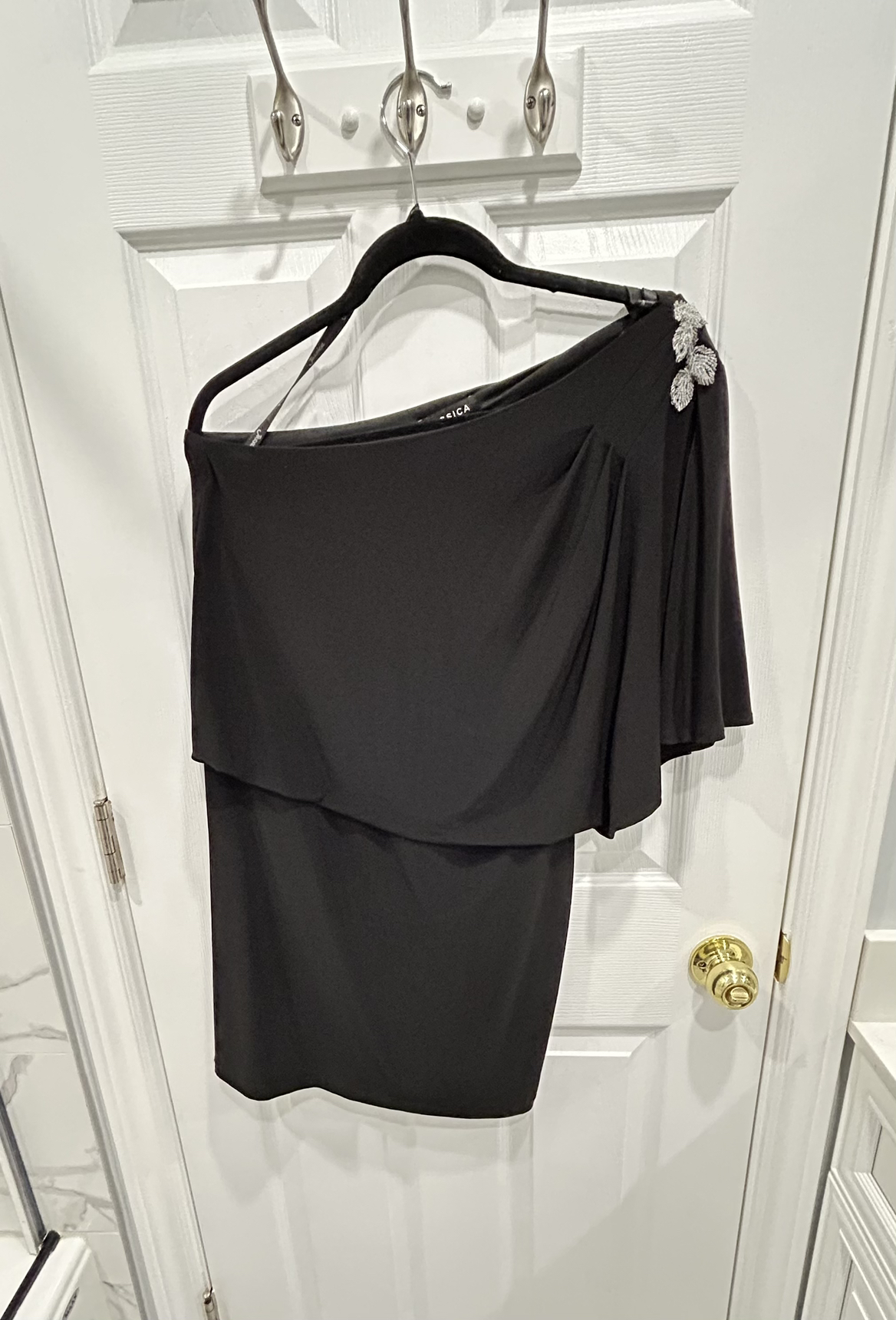 Off shoulder black dress thumbnail