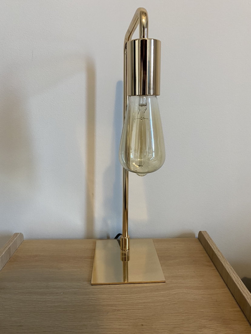 Nightstand with drawer and lamp - photo 3