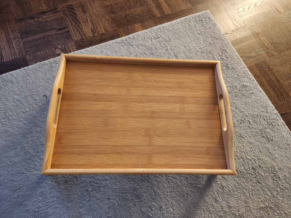 Bamboo Bed Tray Table with Foldable Legs - photo 2