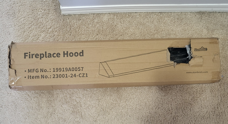 Adjustable fireplace hood shield image indicator(4)