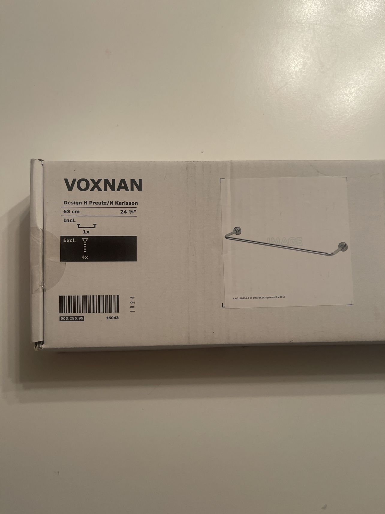 New - IKEA Voxnan towel rail
