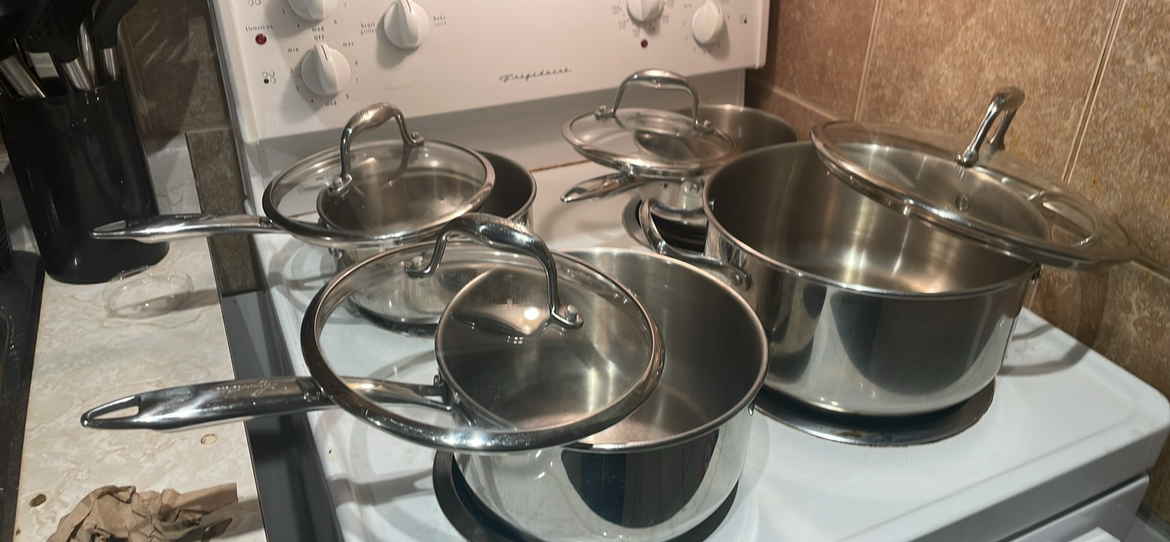 8pc Lagostina Stainless steel pot set