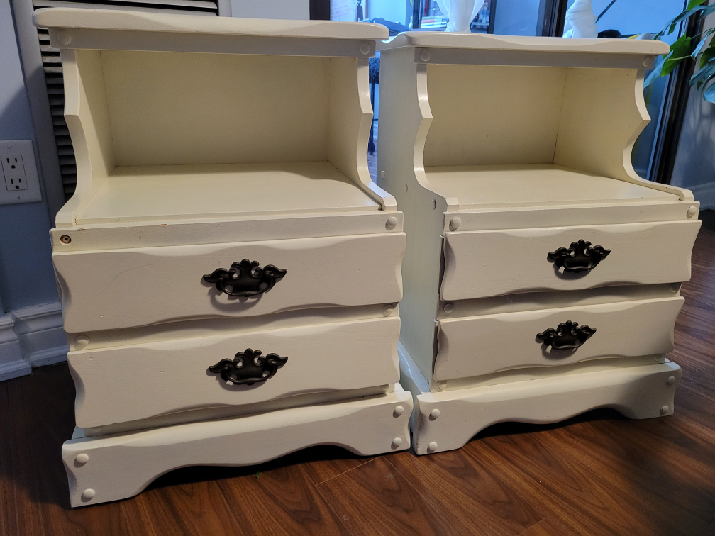 two solid wood matching nightstands thumbnail