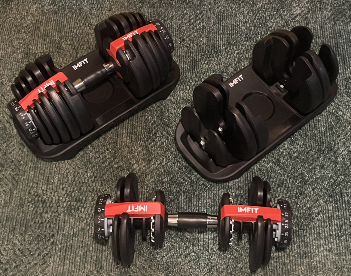 Adjustable Dumbbells / weights (5-52.5lbs)- IMFIT image indicator(2)