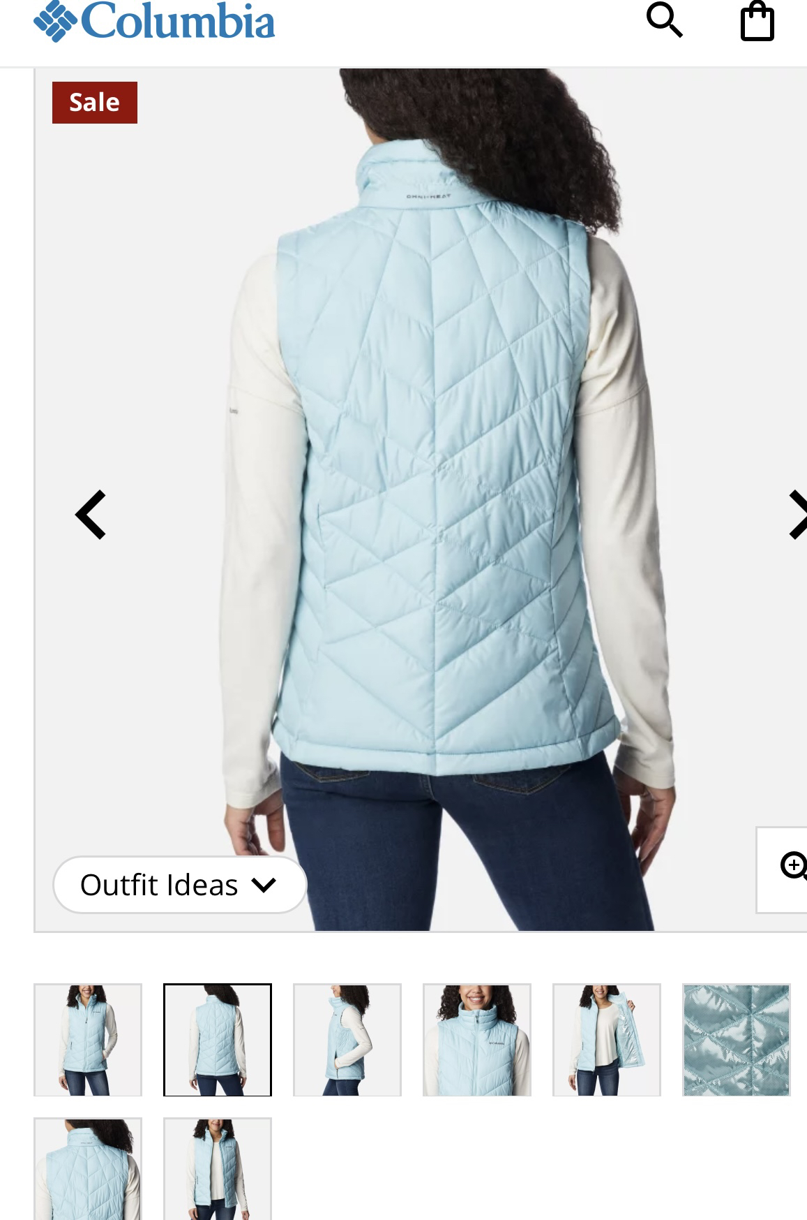 Colombia sleeveless jacket omni heat (aqua haze) - photo 3