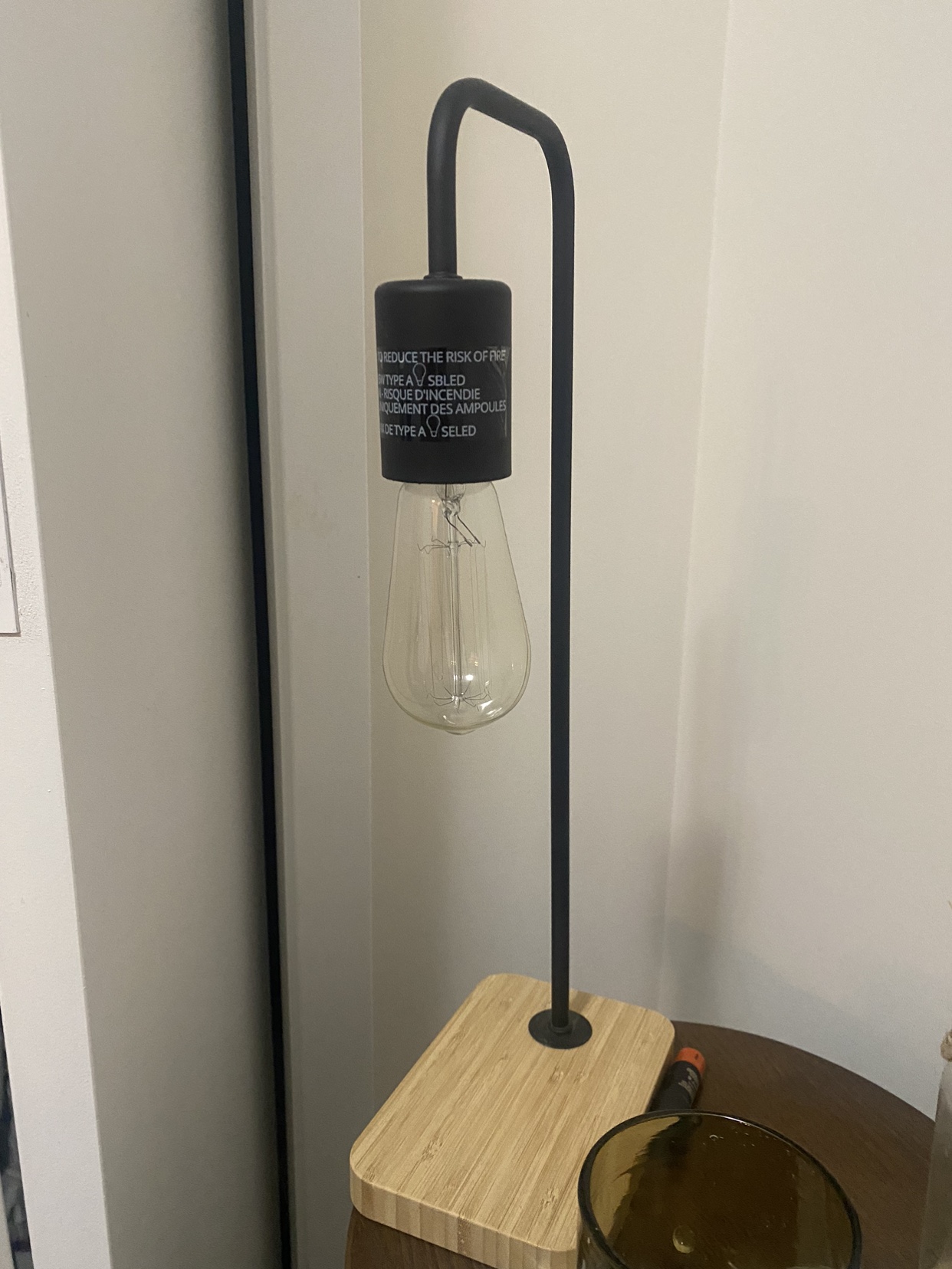 Bedside Lamp with bulb