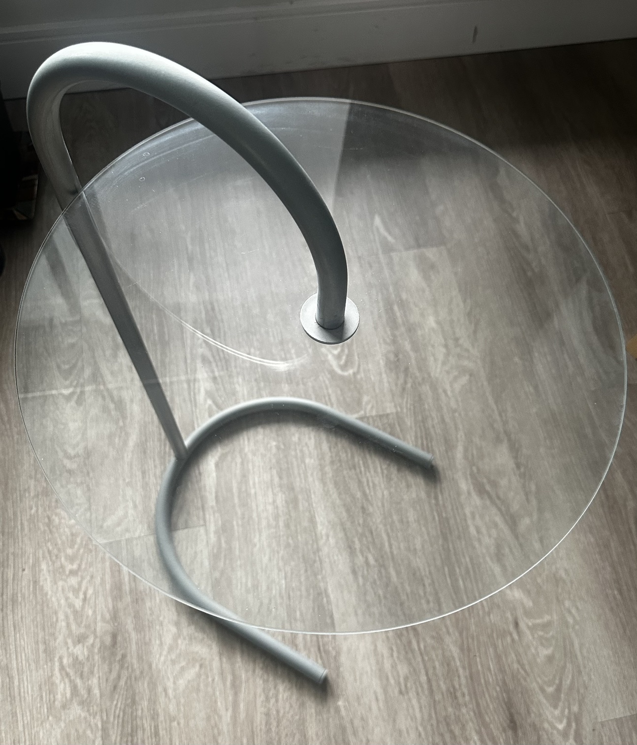 Side Table-C Shaped Transparent Glass thumbnail