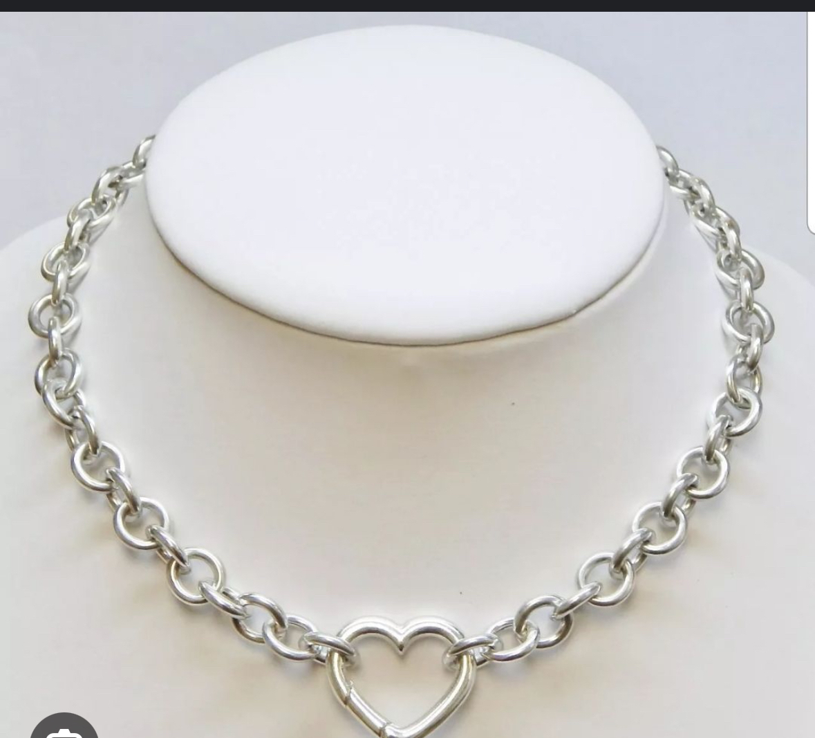 Tiffany & co open heart clasp choker necklace