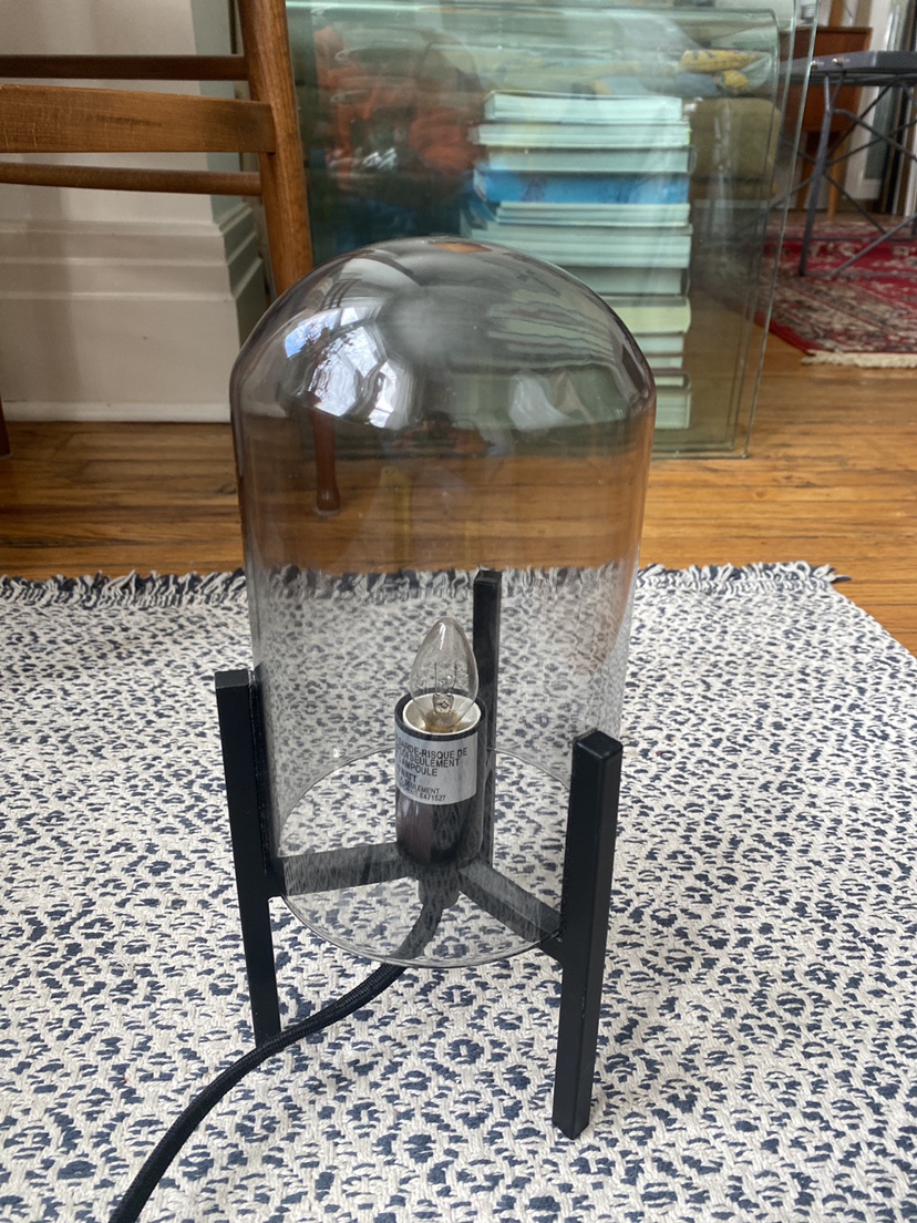 🥕MCM smoked glass lil lamp