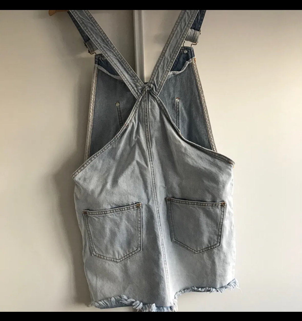 F21 Light Denim Skirt Overalls - Size 25 image indicator(2)