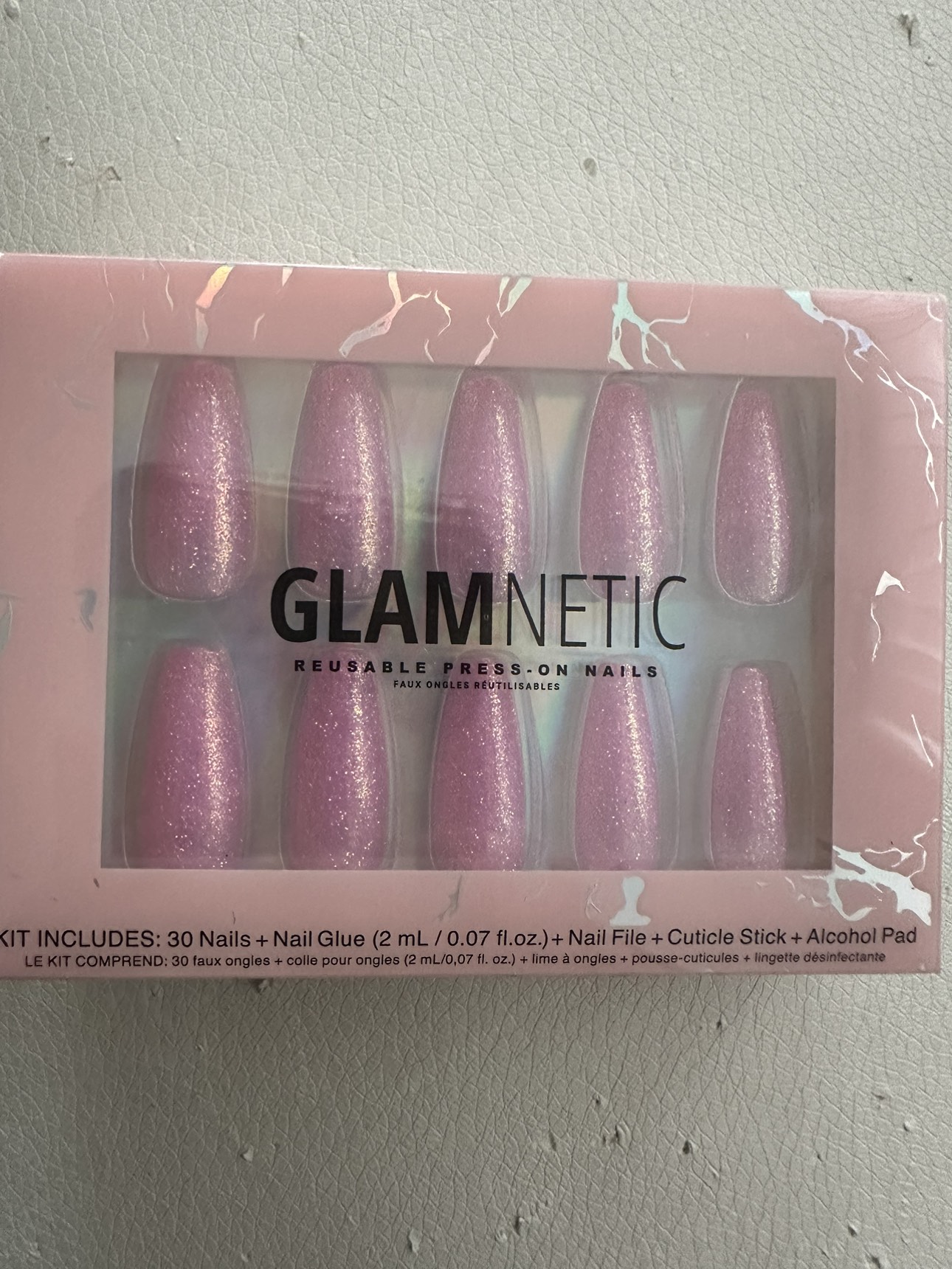 Fake nails pink thumbnail