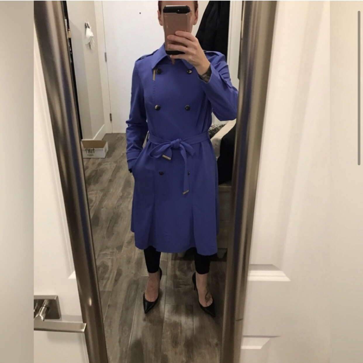 Escada light purple trench coat image indicator(2)