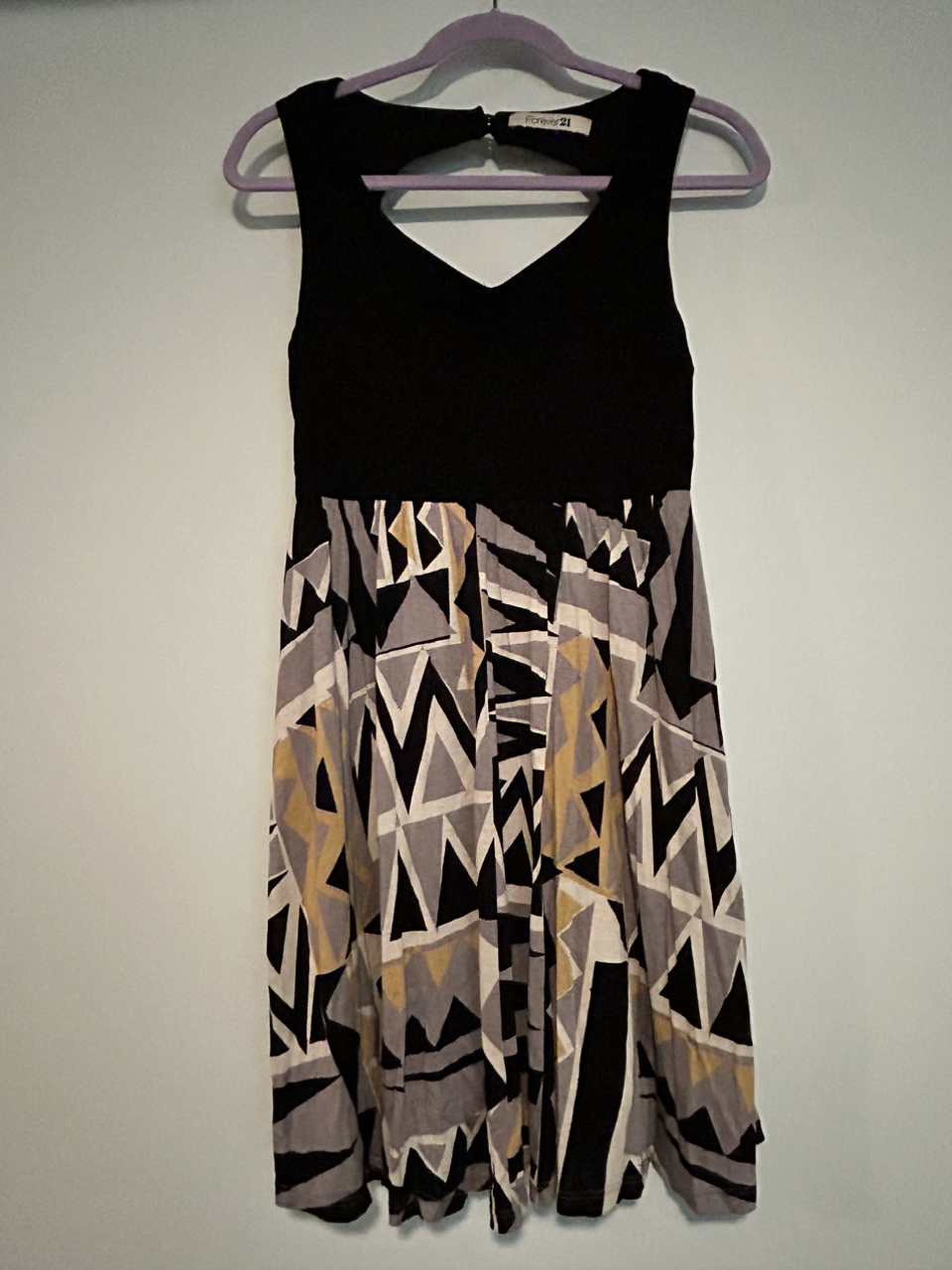 Black and printed dress