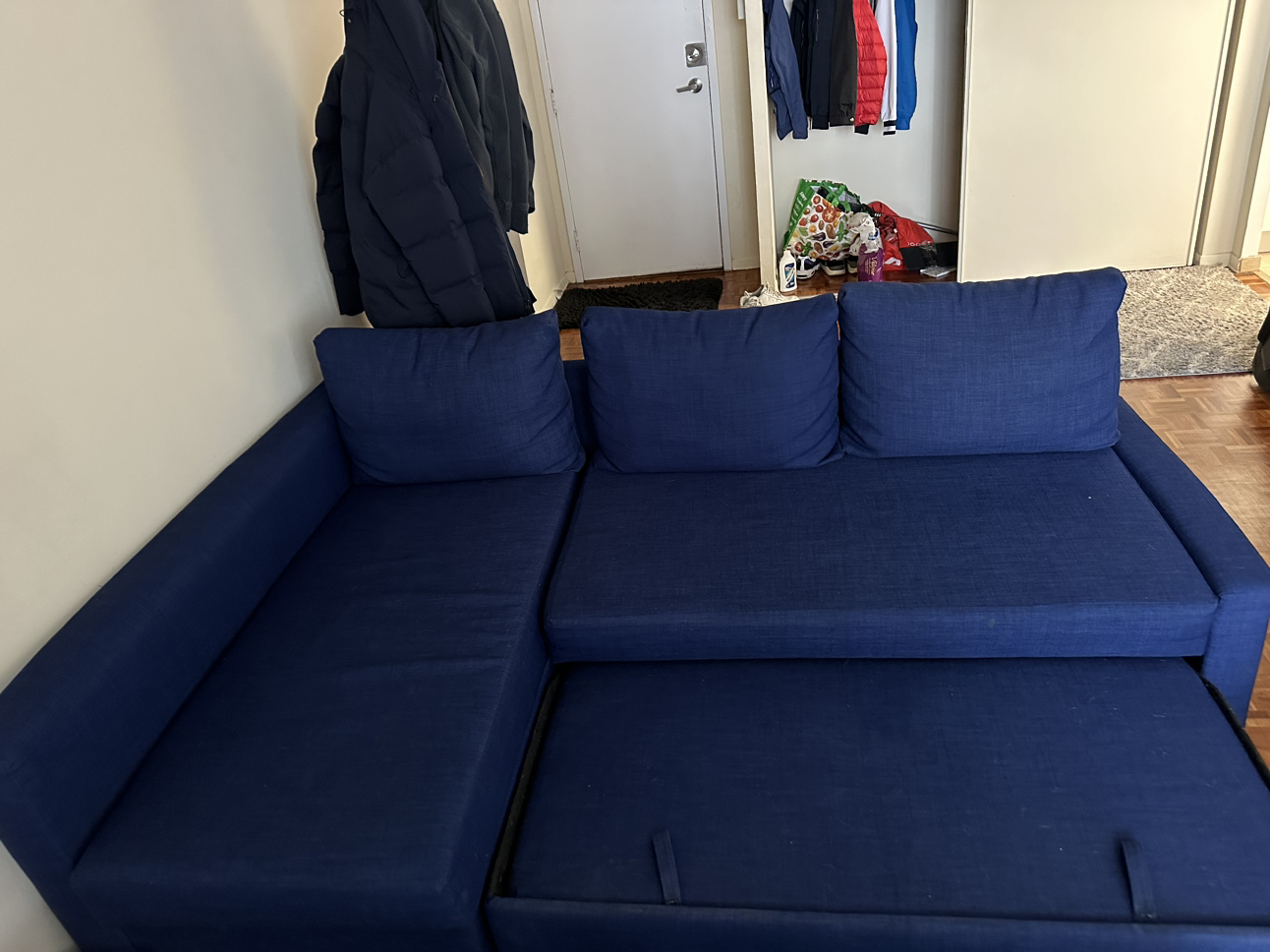 IKEA Friheten model sofa bed sectional with storage