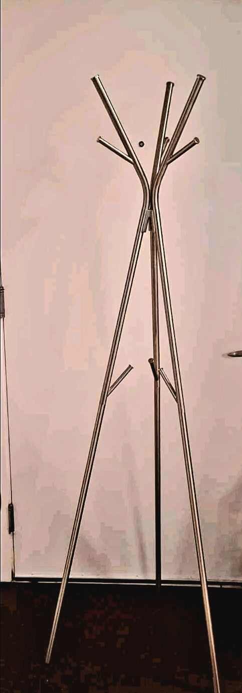 Hat and coat stand, stainless steel