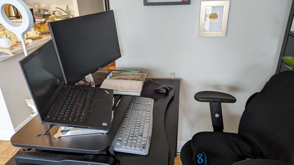 Height Adjustable Sit/Stand Desk Computer Riser image indicator(2)