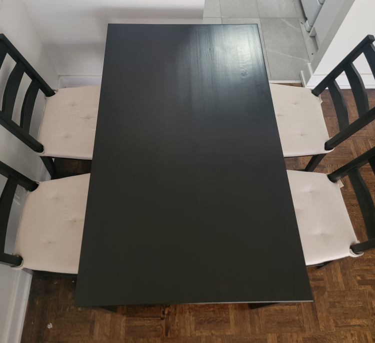 Ikea Dinning table with chairs and cushions - photo 3