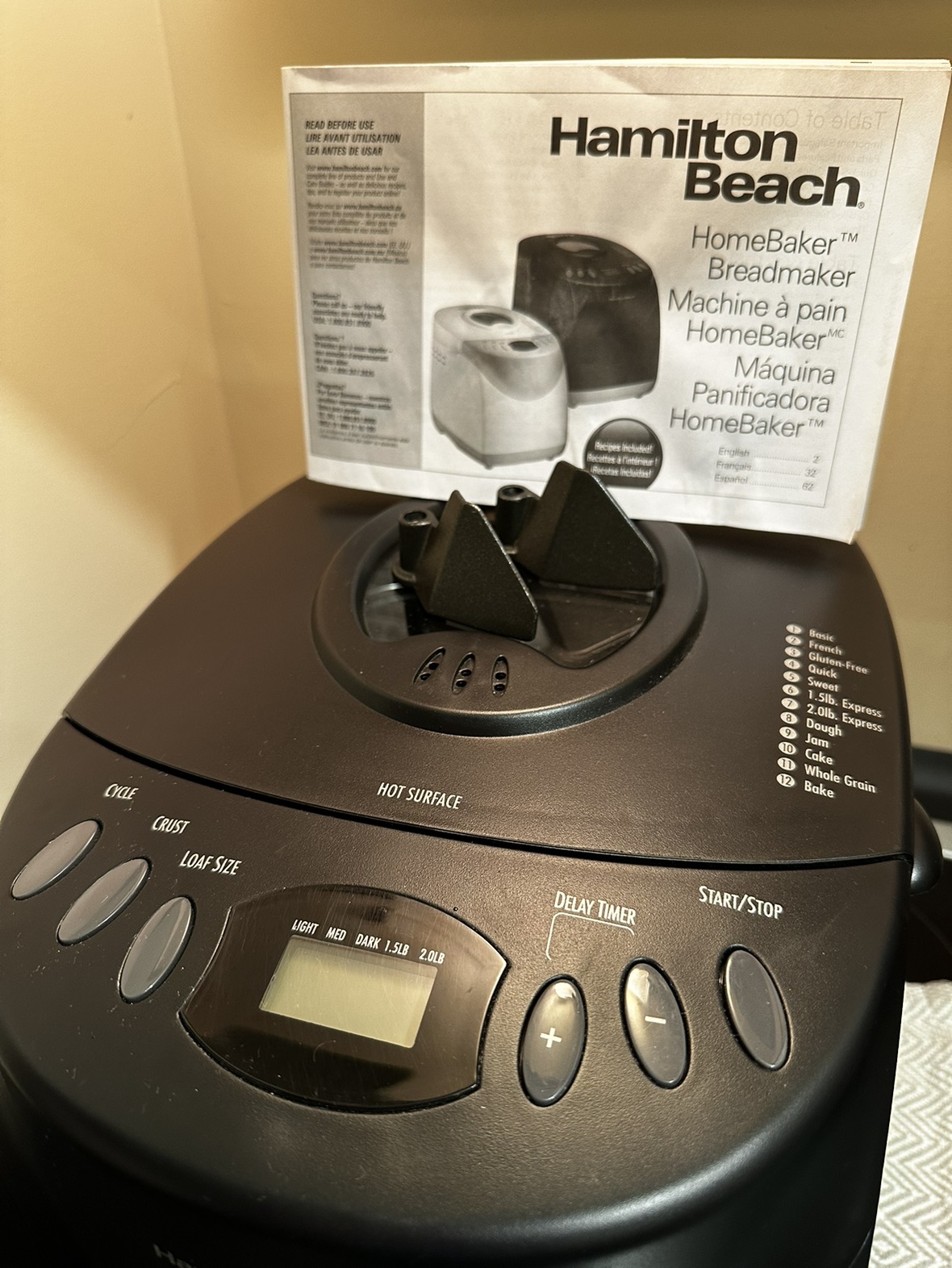 Hamilton Beach Bread Maker image indicator(7)