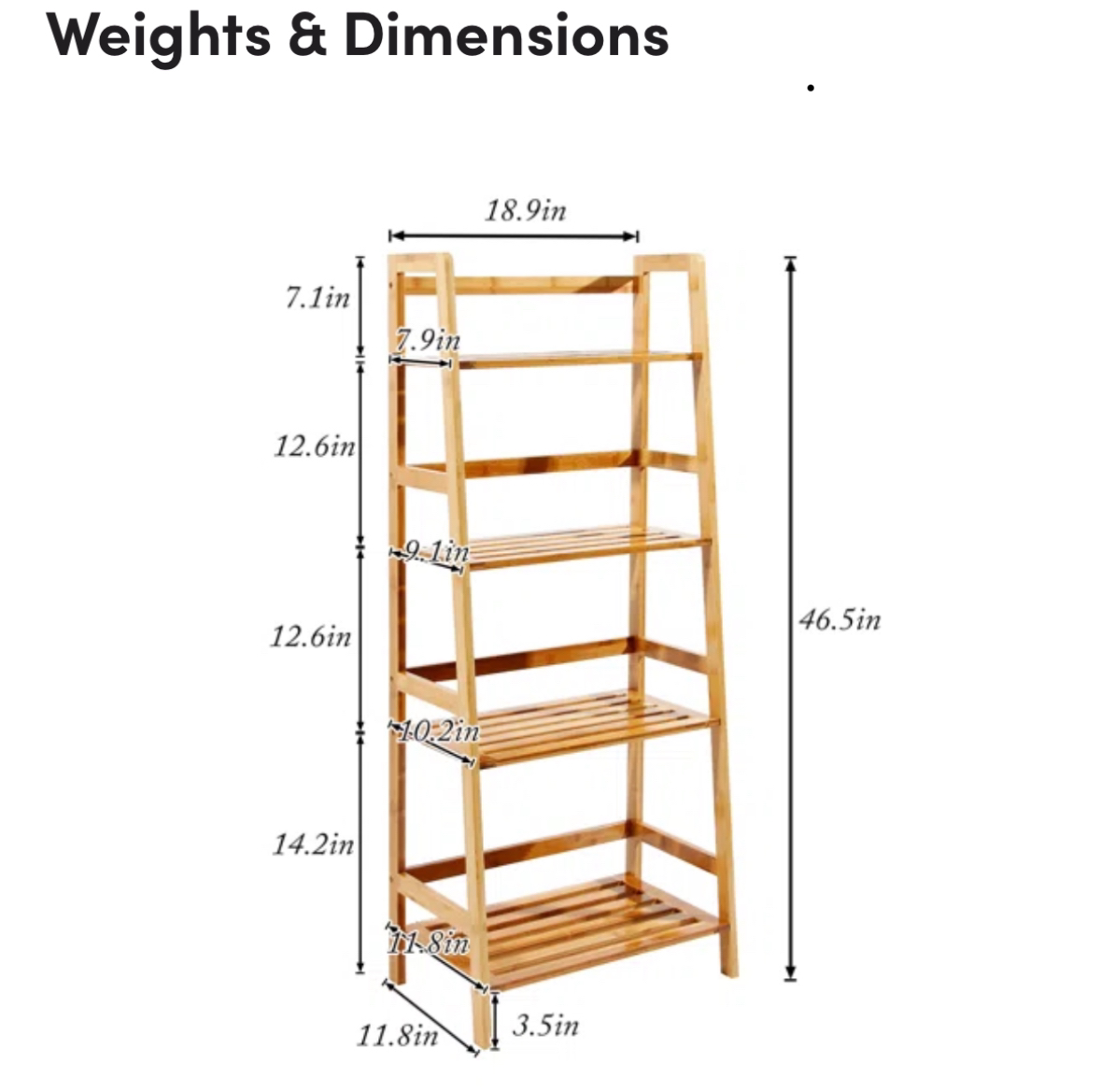 4-Tier Bamboo Bookt Shelf - photo 2