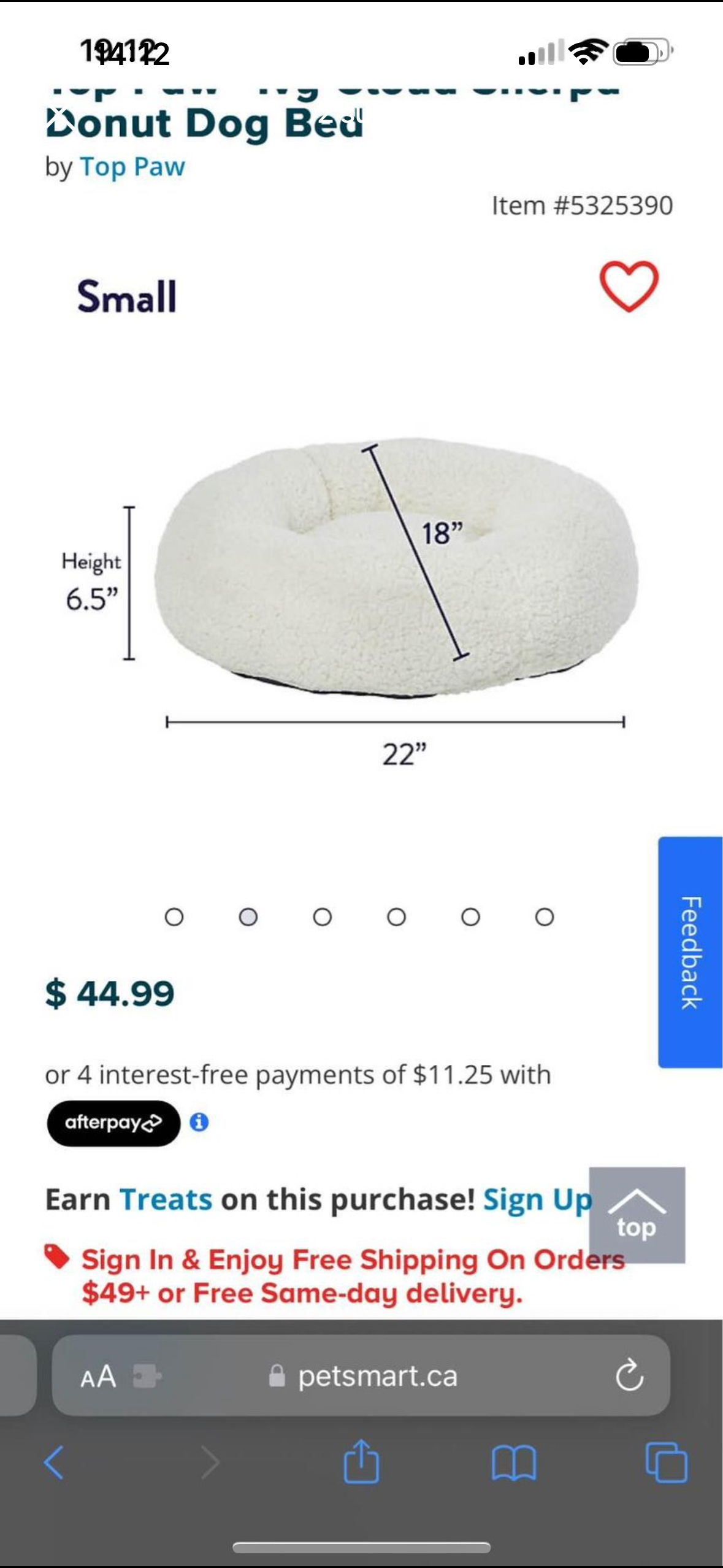 18 inches Dog Bed (small hole*) - photo 2