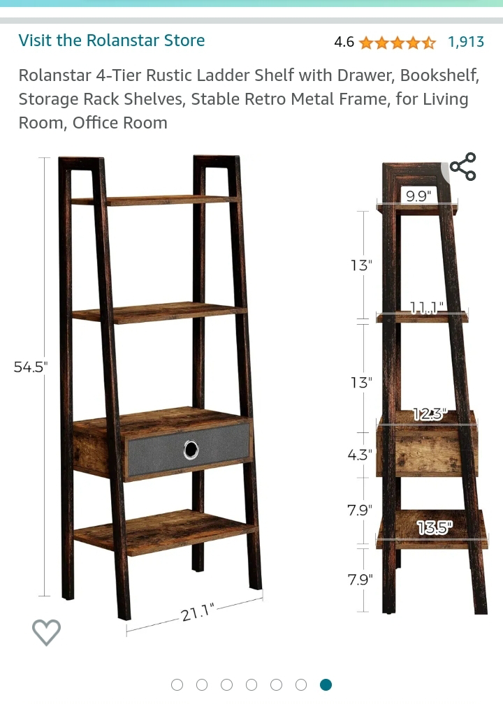 ladder shelf unit