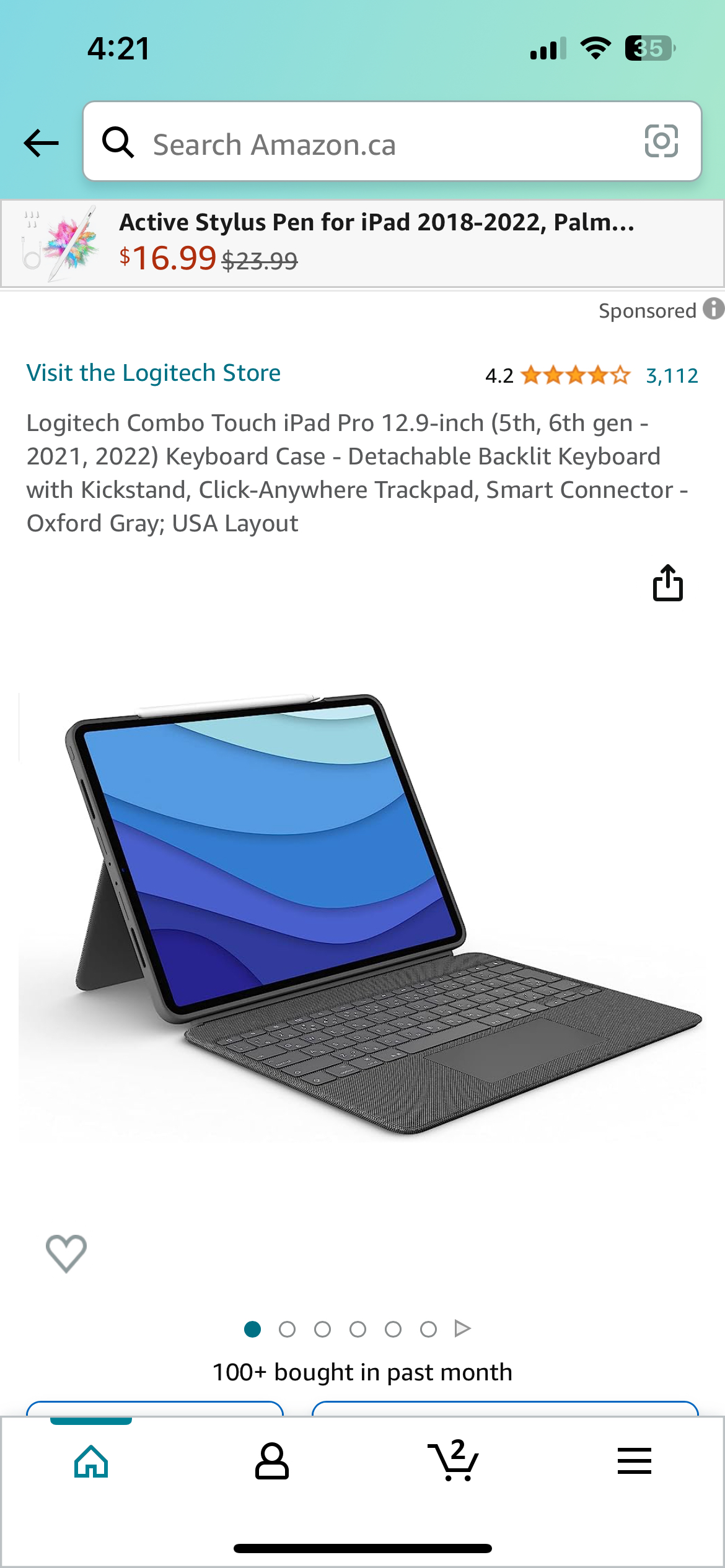 IPAD PRO 12.9 Logitech Keyboard Case