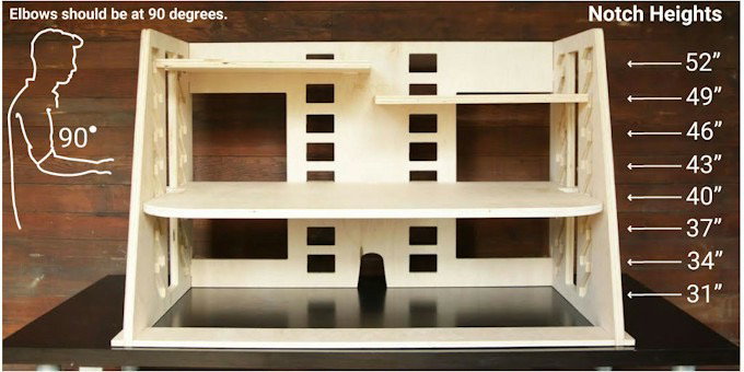 ERVO wooden sit to stand desk - photo 3