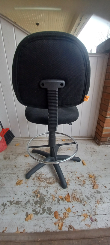 drafting chair with back on wheels thumbnail