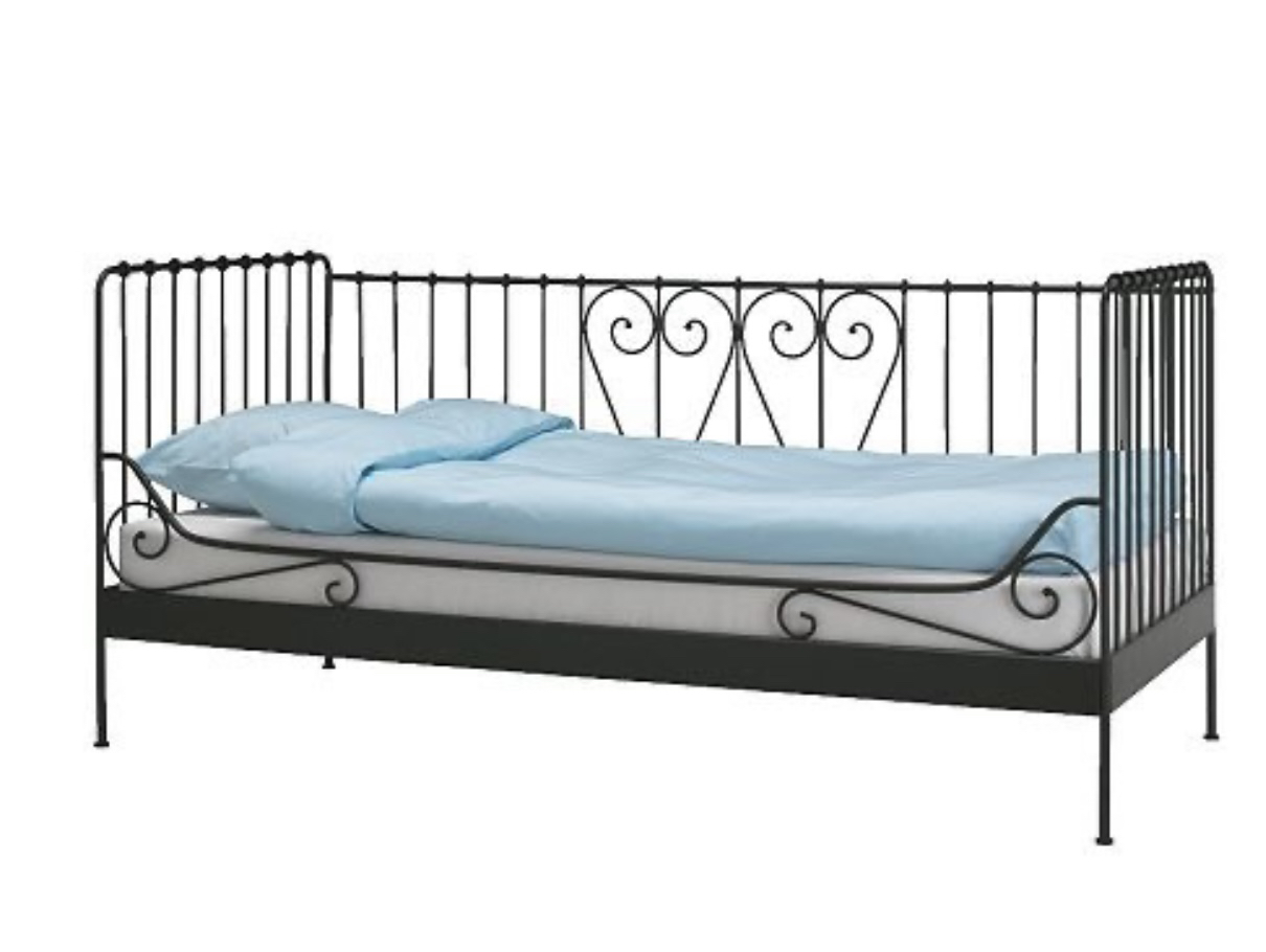 IKEA metal frame daybed with mattress