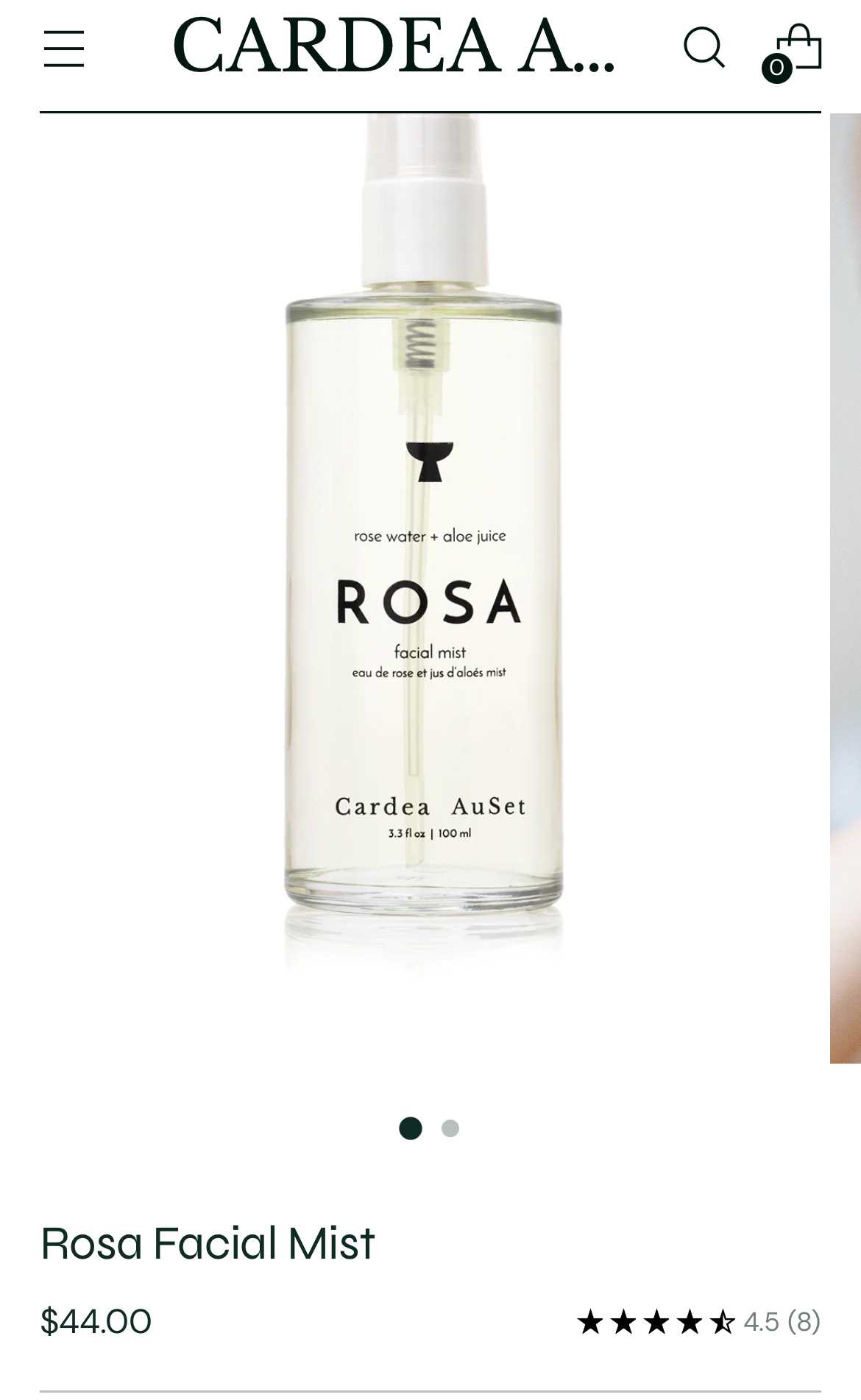 Cardea AuSet Rosa Facial Spray image indicator(2)