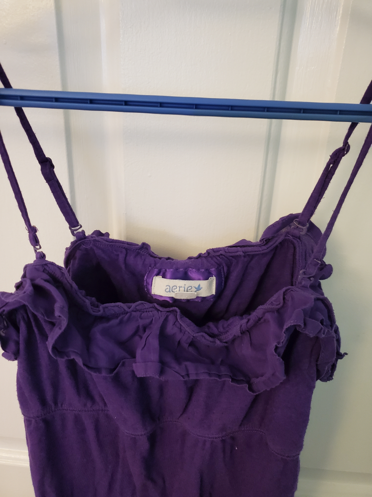 aerie slip on dress in blue and purple image indicator(3)