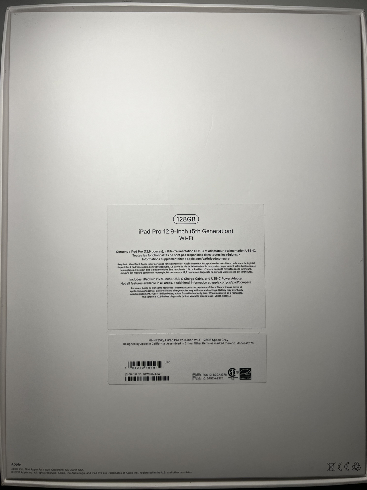 Apple IPad Pro 12.9-Inch (5th Generation) Wifi 128GB - photo 3